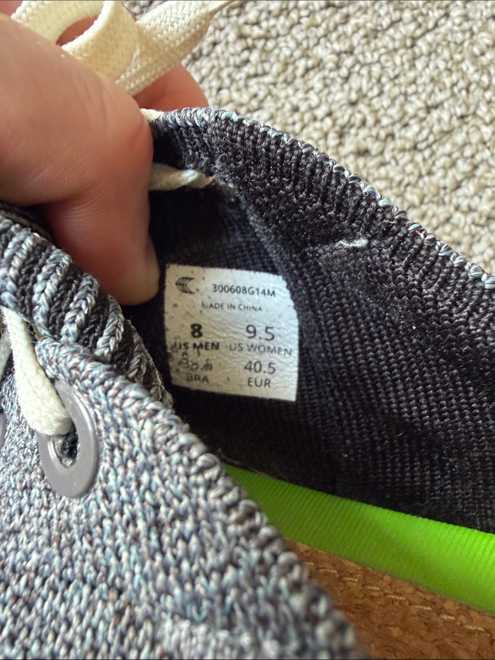 Cariuma Ibi Low Stone Knit Sneaker Grey Unisex Mens 8 Womens 9.5 - Picture 9 of 9